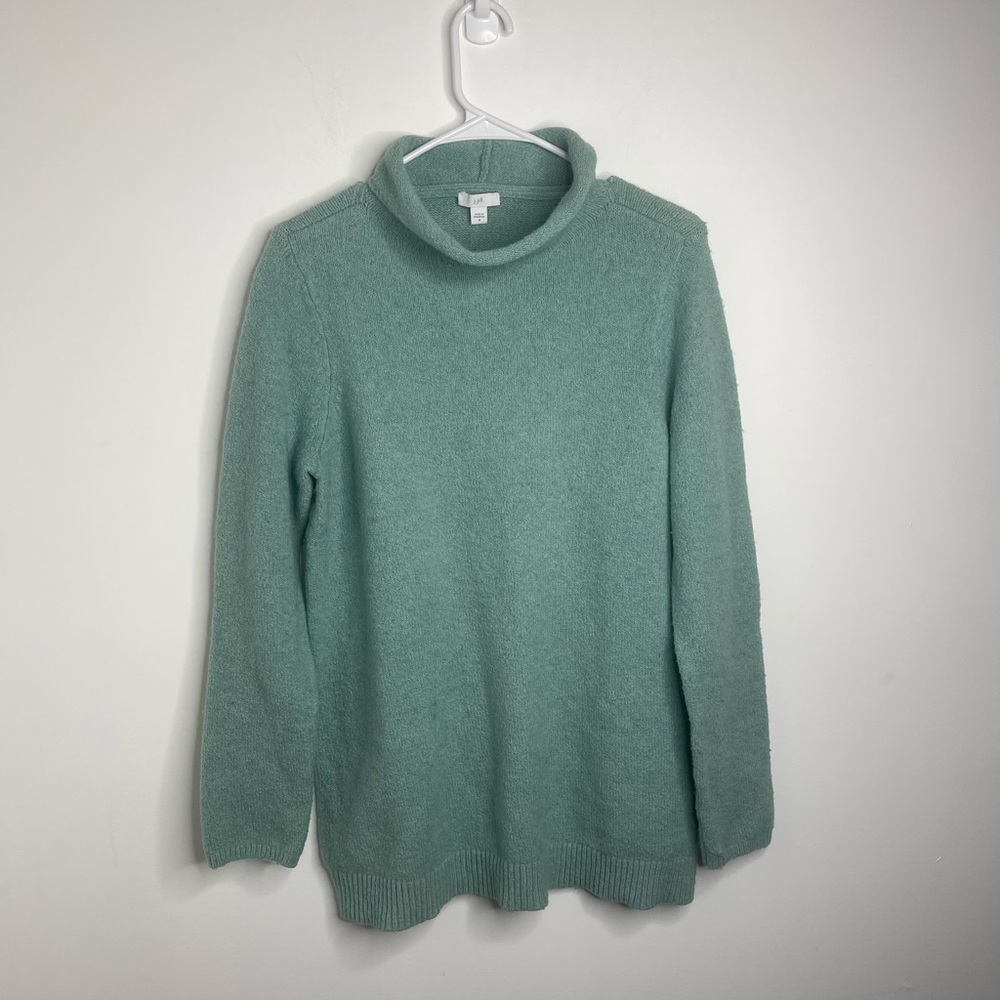 J. Jill Soft Green Turtleneck Sweater size medium
